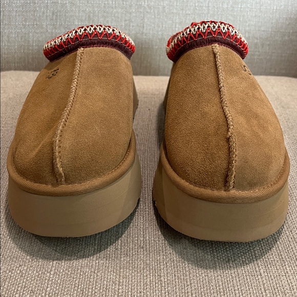 NEW UGG® Tazz Suede Platform Slipper Clogs Chestnut Size 8 - Picture 7 of 14